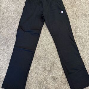 Champion Women's Sweatpants Size S Black Fleece Straight Leg Casual